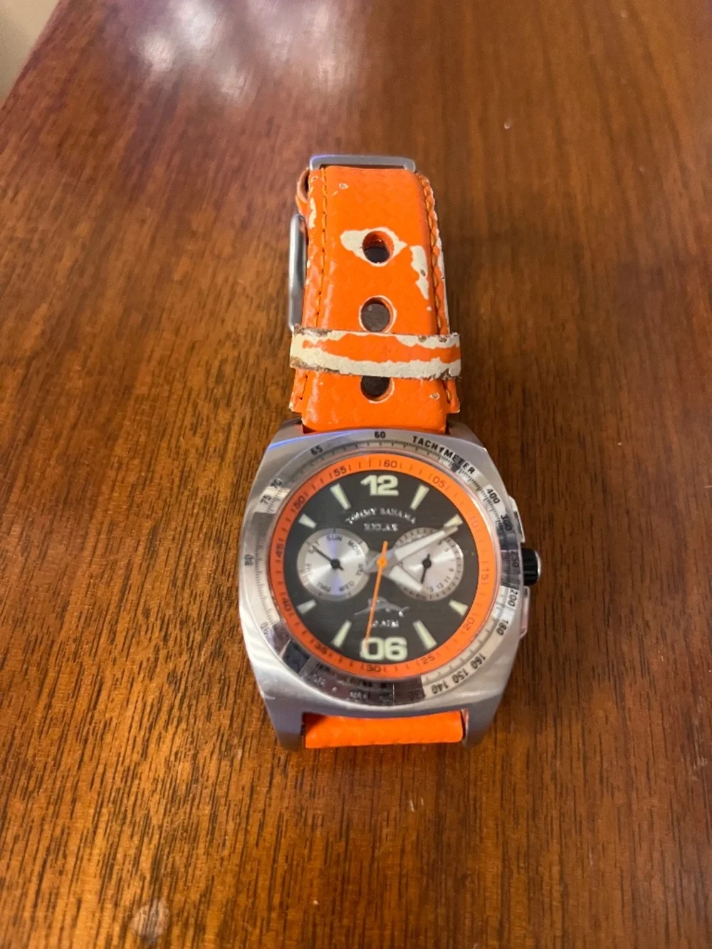 Men's Tommy Bahama Brand Watch/Timepiece With Navy Blue and Orange Face